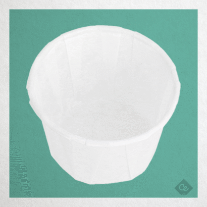 moules ronds plissés blancs - 100 ml ø6,5x3,8 cm