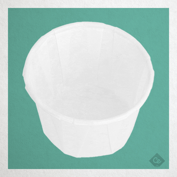 moules ronds plissés blancs - 100 ml ø6,5x3,8 cm