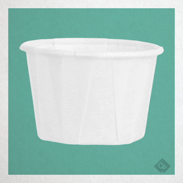 moules ronds plissés blancs - 100 ml ø6,5x3,8 cm
