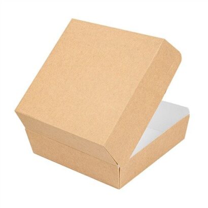 boites burger géantes kraft recyclable 17,5x18x7,5 cm