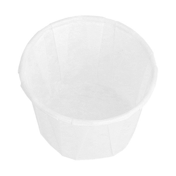 pots à sauce papier plisse blanc ingraissable 30 ml ø4,2x3 cm