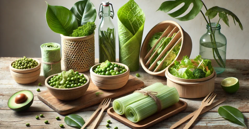 Illustration d'emballages comestibles écologiques