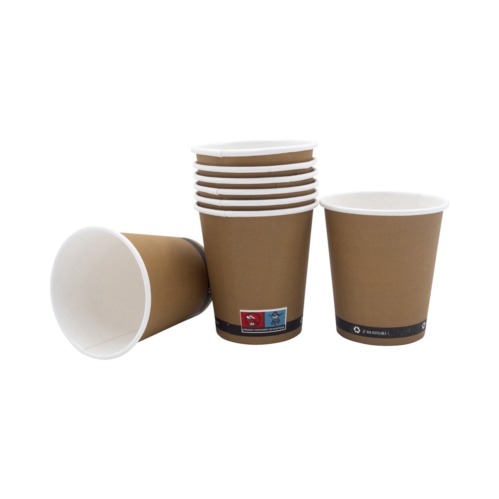 200 Gobelets En Carton 240ml Avec Couvercles Et Agitateurs - Parfaits Pour Café à Emporter
