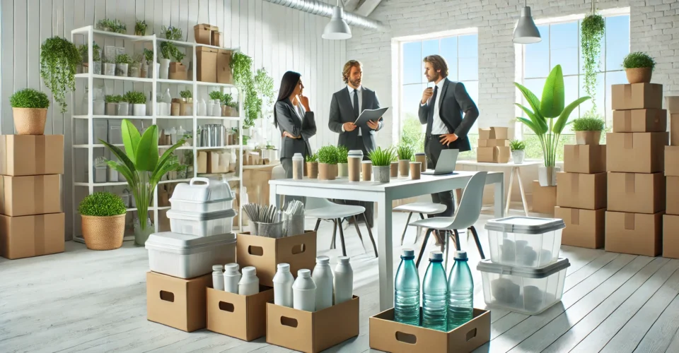 Entreprise écoresponsable avec emballages réutilisables