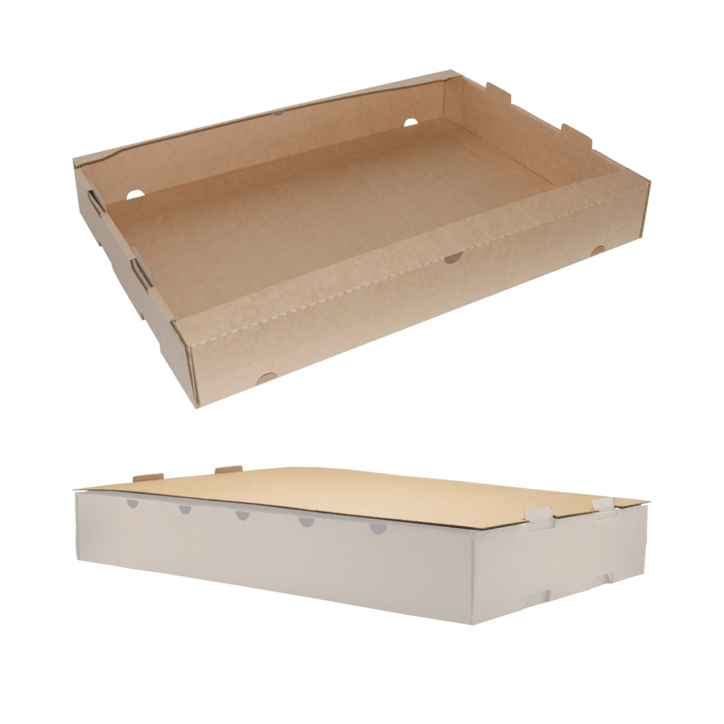 PLATEAU ALIMENTAIRE EN CARTON KRAFT 2LB - Cartons et contenants pour fast-food | Emballages