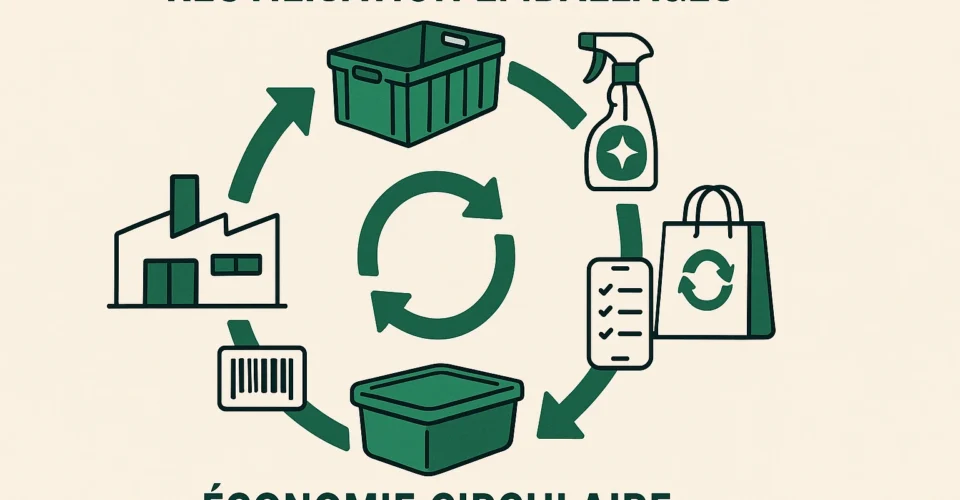 Emballages réutilisables intégrés à un cycle circulaire intelligent