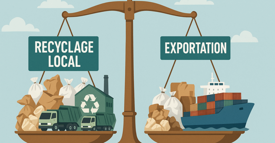 Recyclage local et exportation des déchets